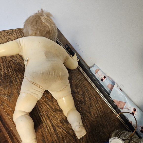 Vintage and Rare Thumbelina Doll Soft Body Doll with Pink Dress and Bloomers - Picture 9 of 11